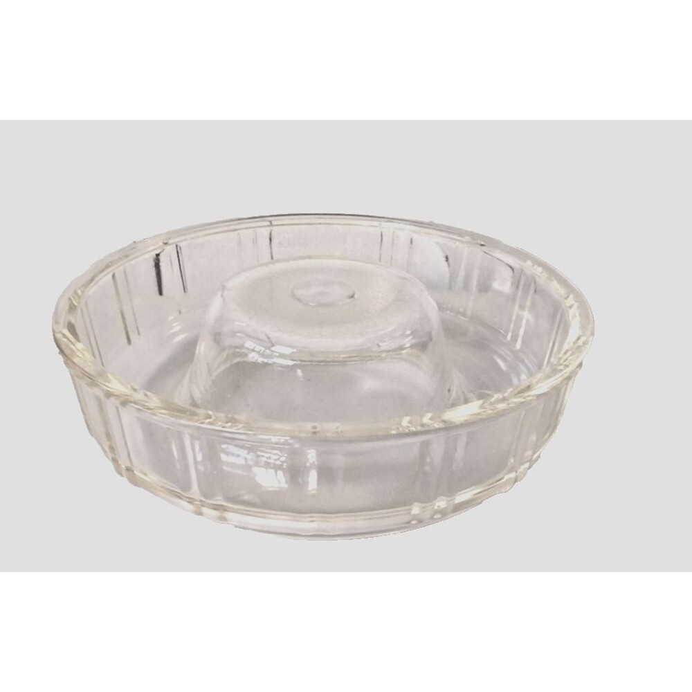 Vintage Glasbake Queen Anne Clear Glass Bundt Cake/Jello Mold Ring